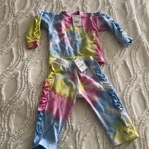 NWT Denny’s tie die sweatshirt and pants